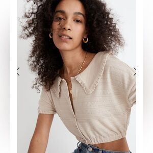 Madewell Cream Crop Top
